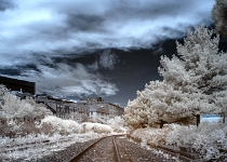 Montreal, Lachine Canal, Silophone, IR 027 8 9 tonemapped edit  Looking Towards Old Montreal in IR : Infrared, HDR, Montreal